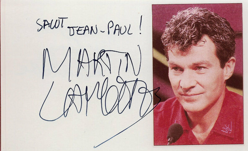 MARTIN LAMOTTE - French Actor & Screenwriter Signed card with pic