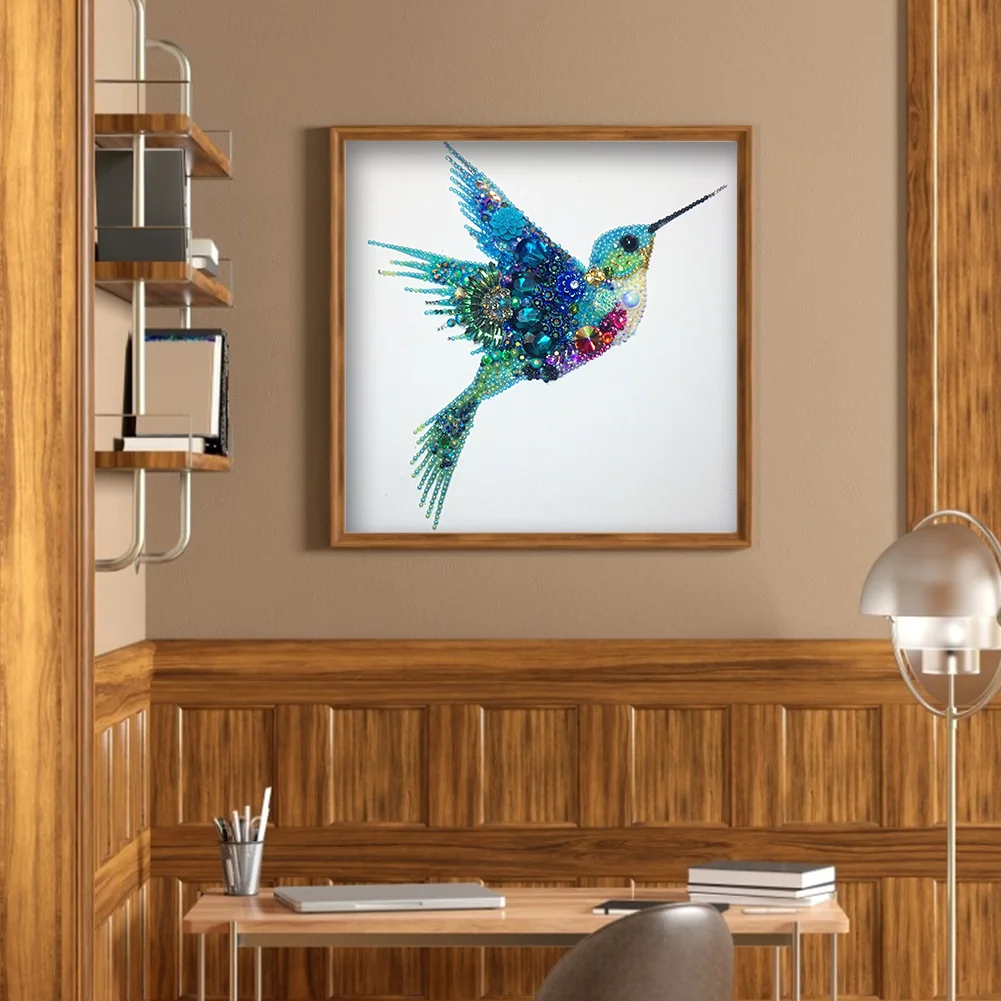 Diamond Painting - Partial Special Shaped Drill - Hummingbird(30*30cm)