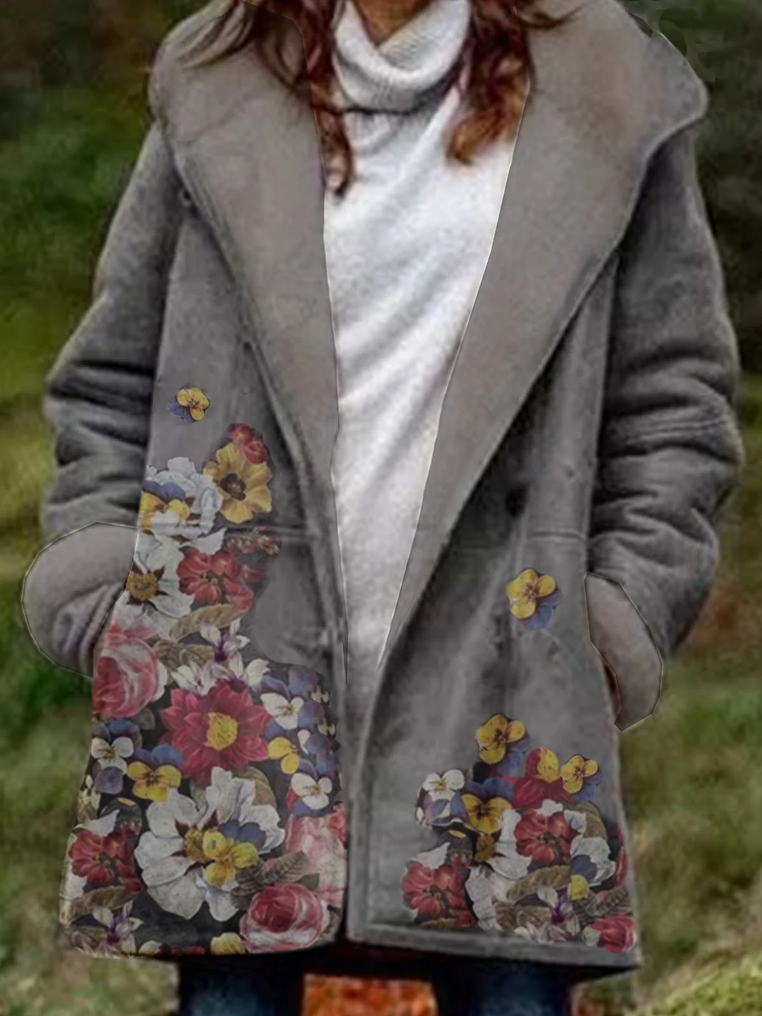 Large size Long Sleeve Vintage Hoodie Overcoat