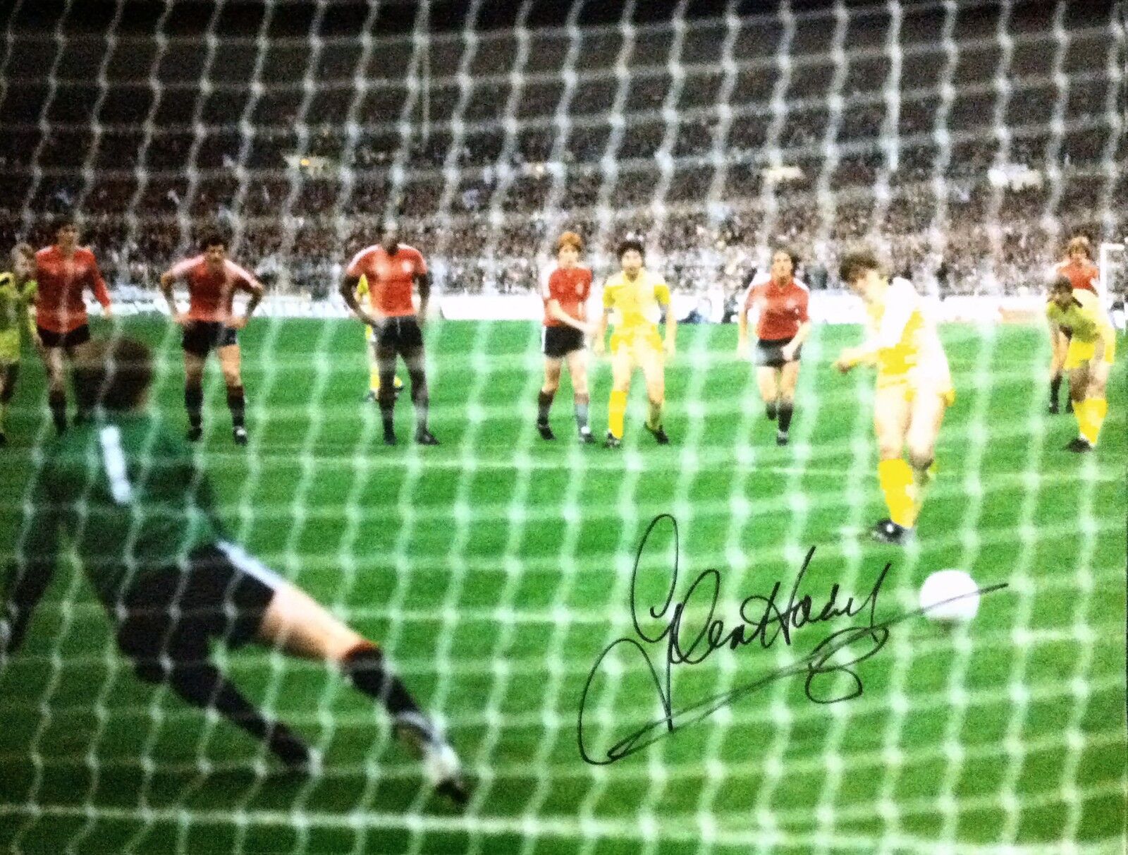 GLENN HODDLE SIGNED TOTTENHAM SPURS 1982 FA CUP FINAL 16x12 FOOTBALL Photo Poster painting PROOF