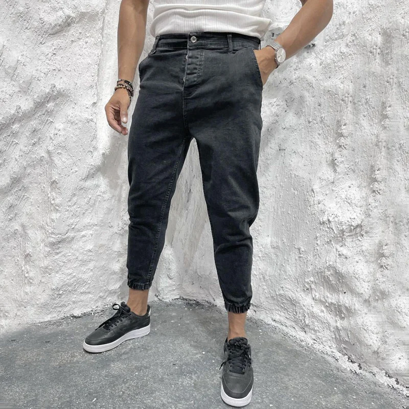 Mens Casual Ankle Banded Pants