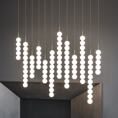 Modern Led Pendant Lights Lighitng Post-modern Creative Ball Pendant Lamp for Hotelhall Stair Bar Hanging Lamp Indoor Lighting