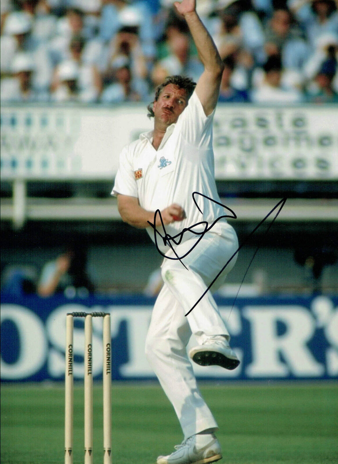 Ian BOTHAM Signed Autograph 16x12 ENGLAND Bowler Cricket Photo Poster painting AFTAL COA