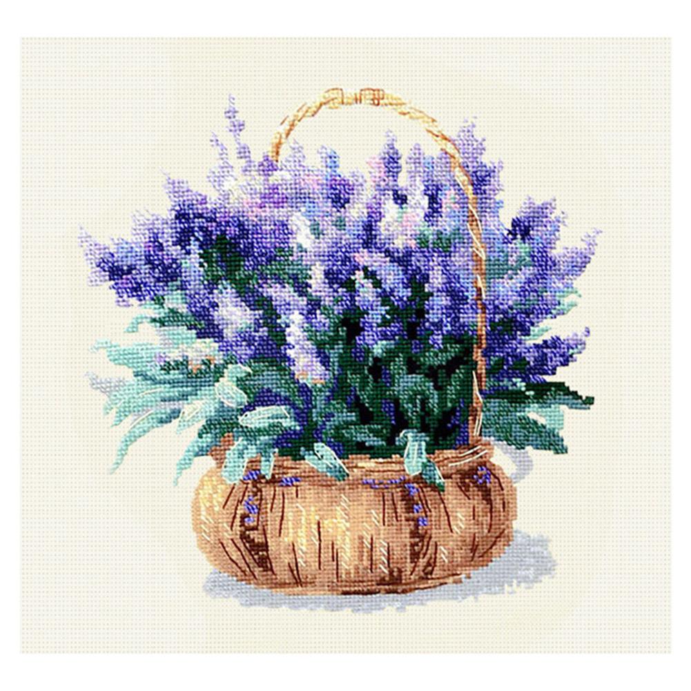 

Lavender - 11CT Stamped Cross Stitch - 37*37CM, 501 Original