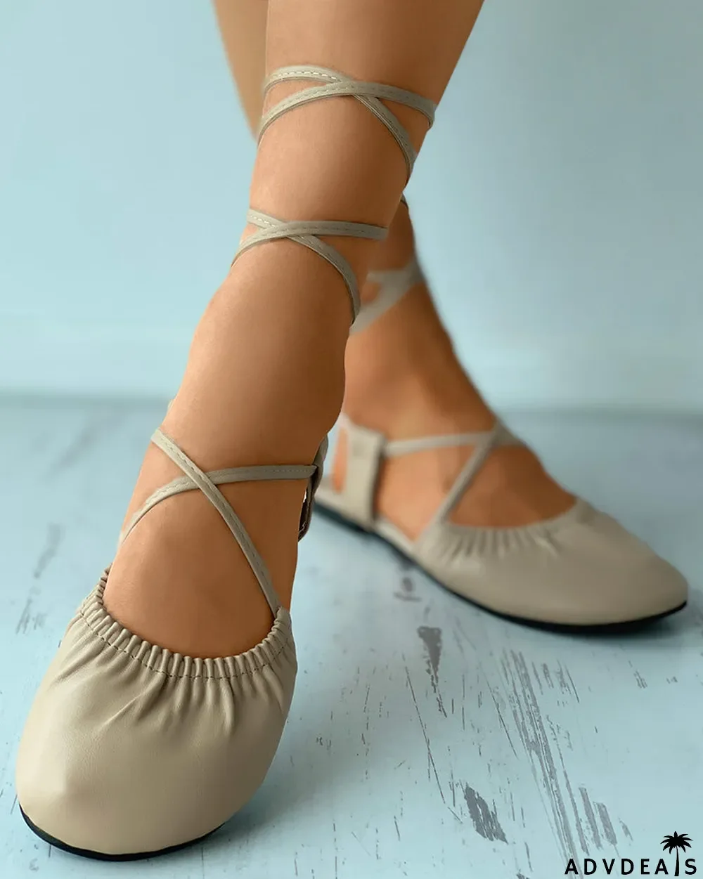 Close Toe Strappy Casual Slip-On Flats