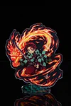 Flame Breathing Kamado Tanjirou Acrylic Stand Display - Free Shipping - Demon Slayer: Kimetsu no Yaiba