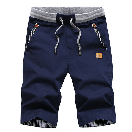 men's Shorts Hot 2025 Summer Casual Cotton Fashion Style Boardshort Male Drawstring Elastic Waist Breeches Beach Shorts