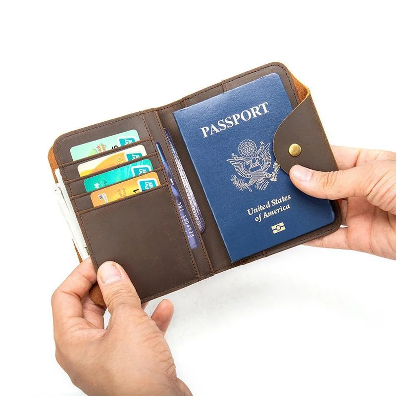 Durable RFID Blocking Vintage Leather Short Wallets