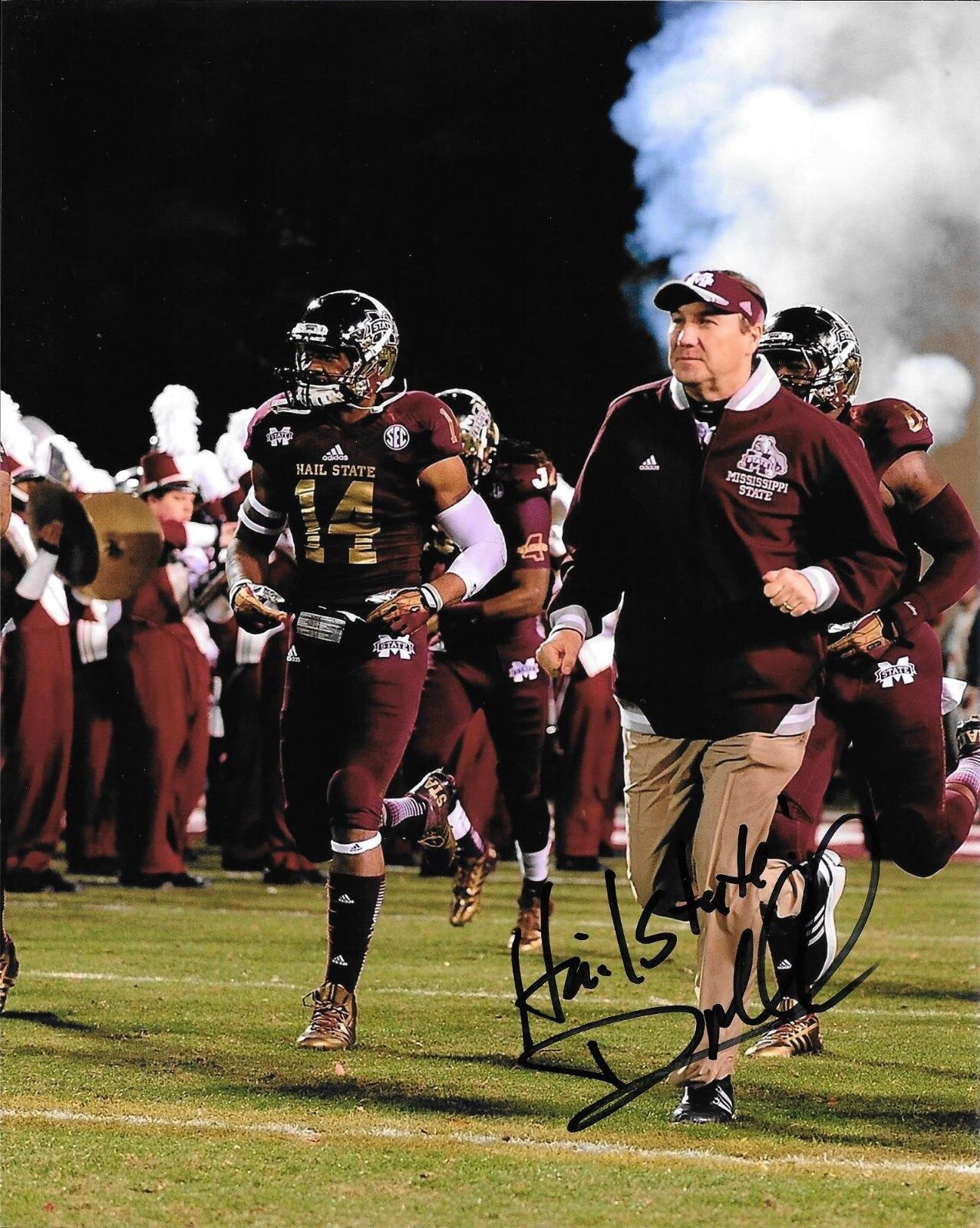 DAN MULLEN HAND SIGNED MISSISSIPPI STATE BULLDOGS 8X10 Photo Poster painting W/COA + INSCRIPTION