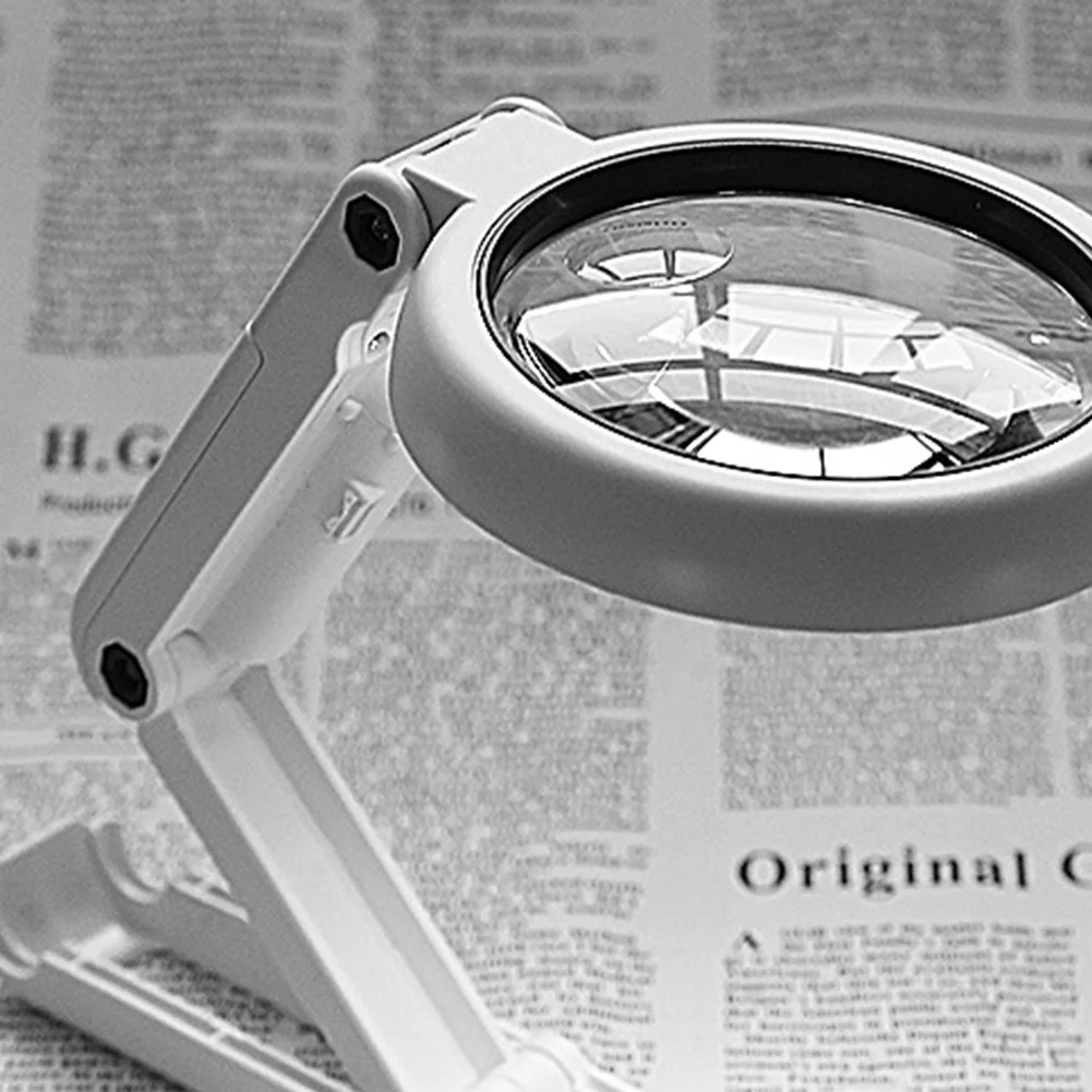 LED Folding Magnifier for Reading Portable Handheld Loupe Magnifying Glass