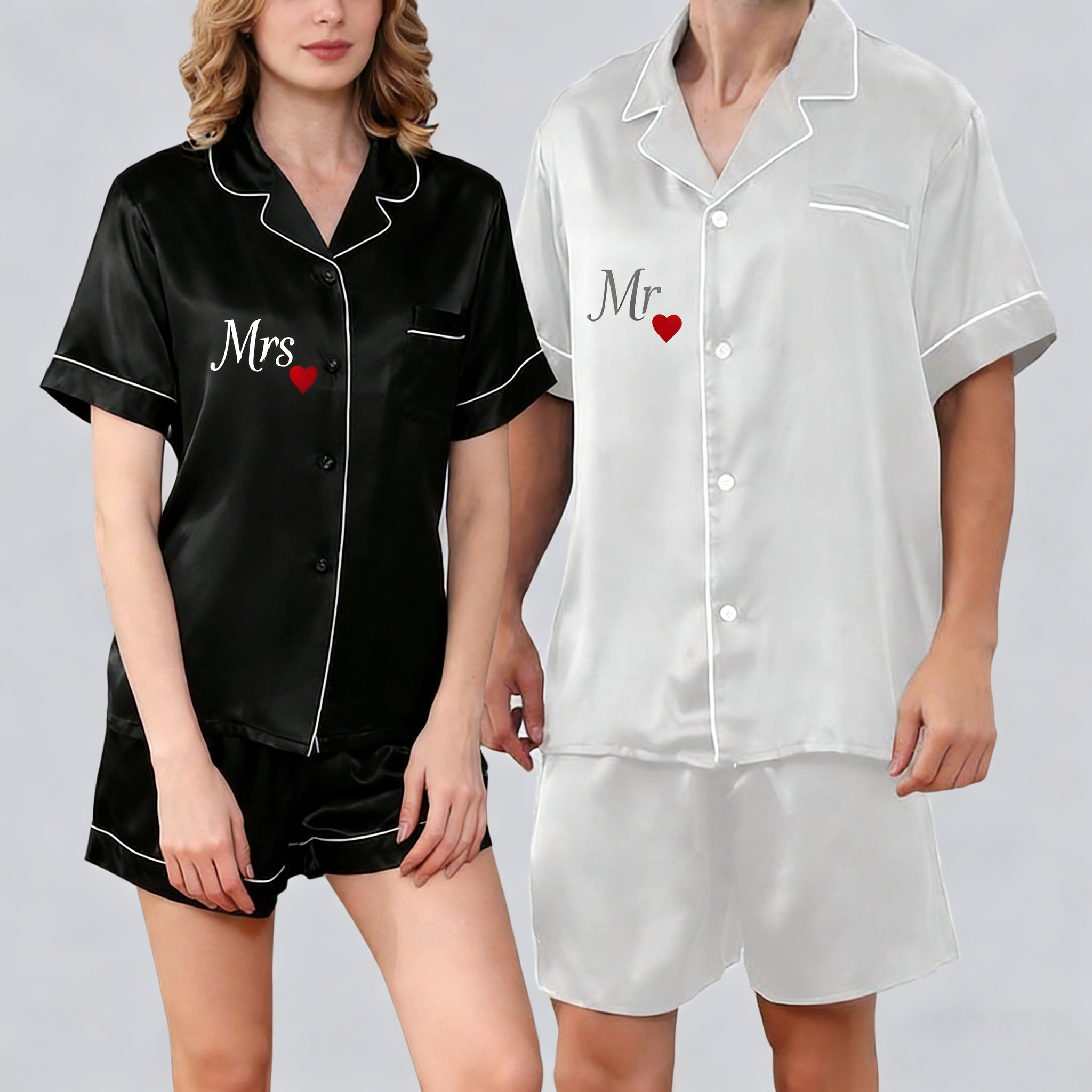 Men's Romantic Short Silk Pajamas REAL SILK LIFE