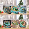 (US Only)6PCS DIY Xmas Diamond Art Greeting Cards Congratulations Cards & Gifts (Turtle)