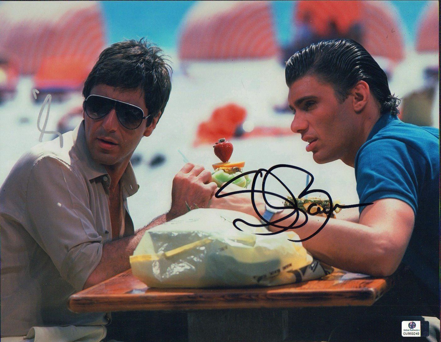 AL PACINO & STEVEN BAUER Signed 'Scarface' Photo Poster paintinggraph - Film Actors - preprint