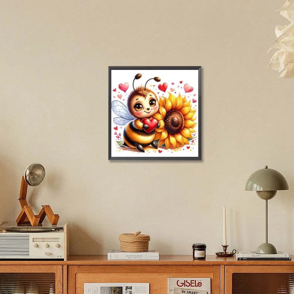 Diamond Painting - Full Round Drill - Cute Bee(Canvas|30*30cm)