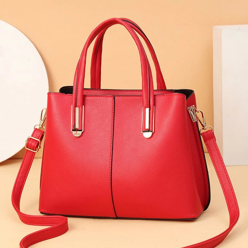Mongw Women's Bag 2022 Autumn and Winter New Fashion Handbag Simple Large Capacity Color Contrast Single Shoulder Oblique