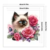 Rose Siamese Cat-11CT Stamped Cross Stitch 40*40cm/15.75*15.75in