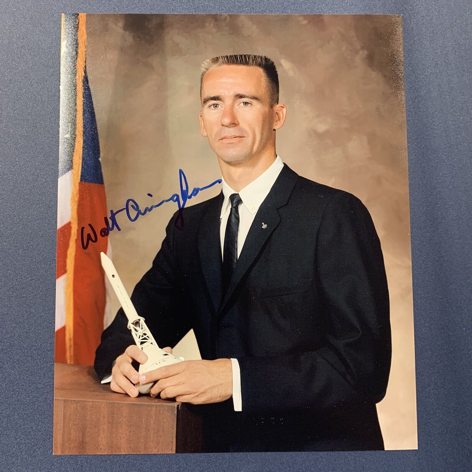 WALT CUNNINGHAM SIGNED 8x10 Photo Poster painting NASA APOLLO 7 MISSION AUTOGRAPHED RARE COA