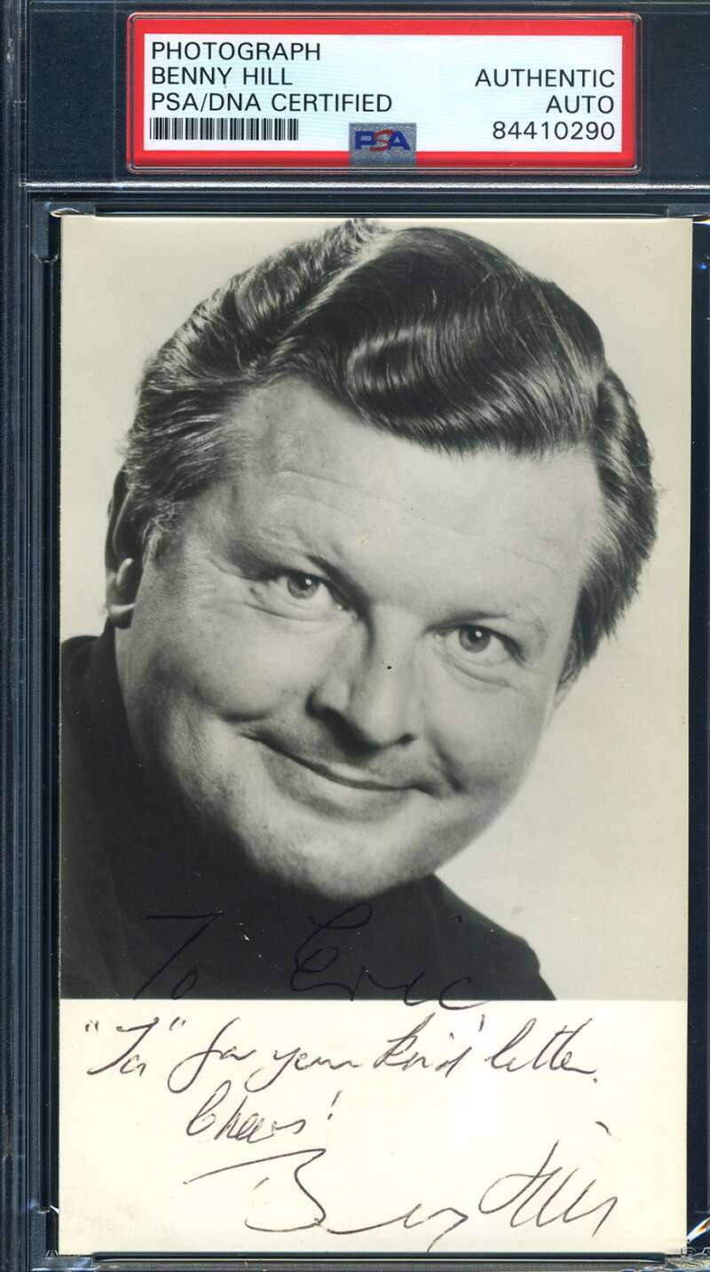 Benny Hill PSA DNA Coa Signed Photo Poster painting Autograph