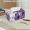 Peinture au diamant bo&icirc;te de mouchoirs kits kit d&rsquo;artisanat strass (papillon violet)