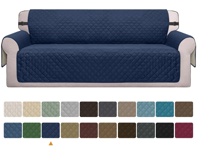 Sanmadrola Reversible Sofa Cover Machine Washable Couch Cover Water Resistant Slipcover Non Slip Furniture Protector for Dogs, Children, Pets