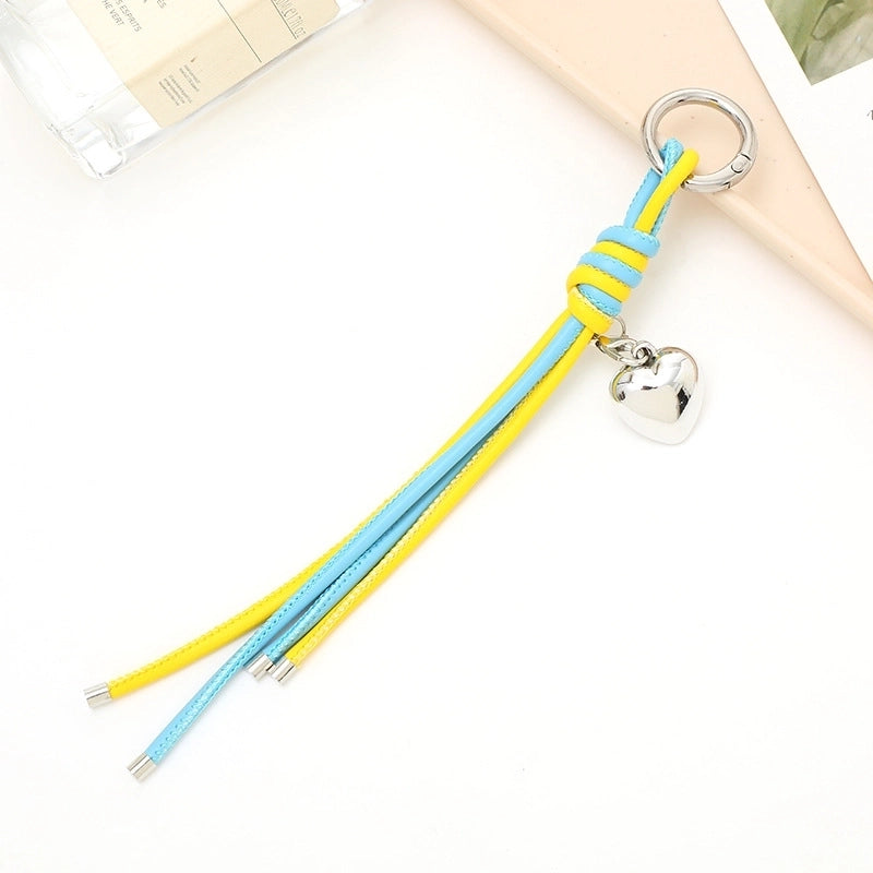 IG Style Color Block Heart Shape Pu Leather Bag Pendant