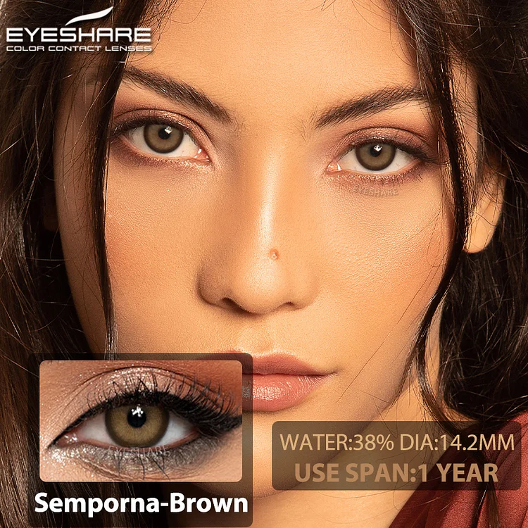 EYESHARE Colored Contacts Lenses SEMPORNA-BROWN Eeys Contat