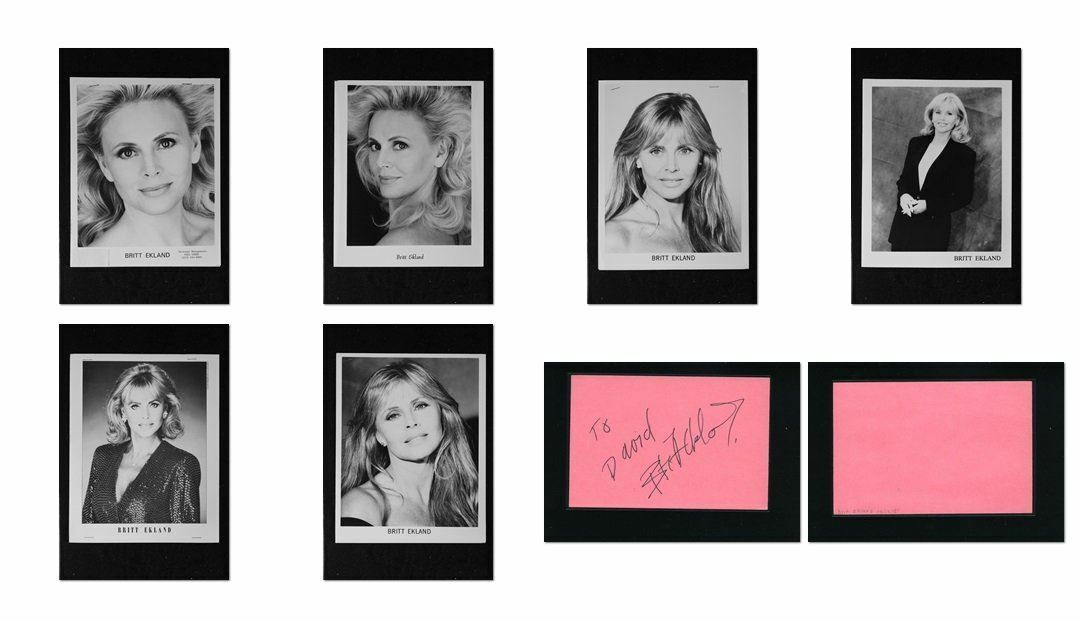 Britt Ekland - Signed Autograph and Headshot Photo Poster painting set - Man w/Golden Gun