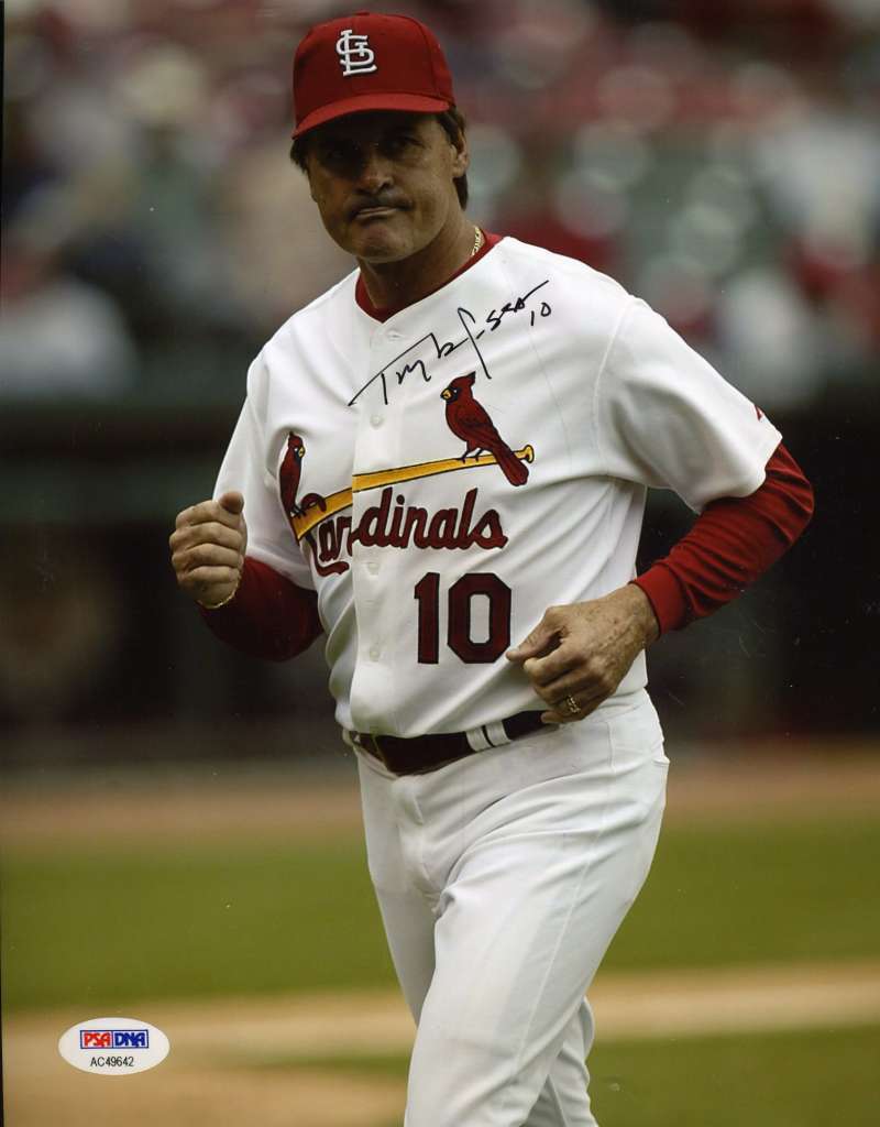 Tony Larussa Signed 8x10 Photo Poster painting Psa/dna Authentic Autograph