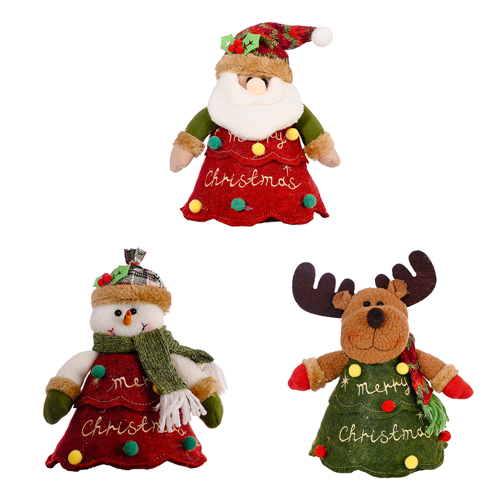 

Christmas Eve Tree Shaped Apple Bag Non-Woven Fabric Candy Bags Gift Holder, 501 Original