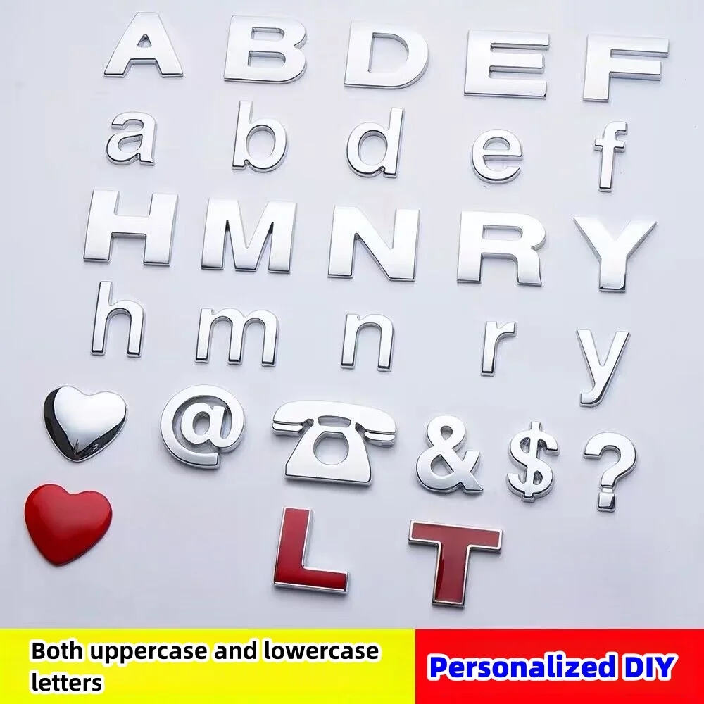 Car DIY personalized letter metal sticker