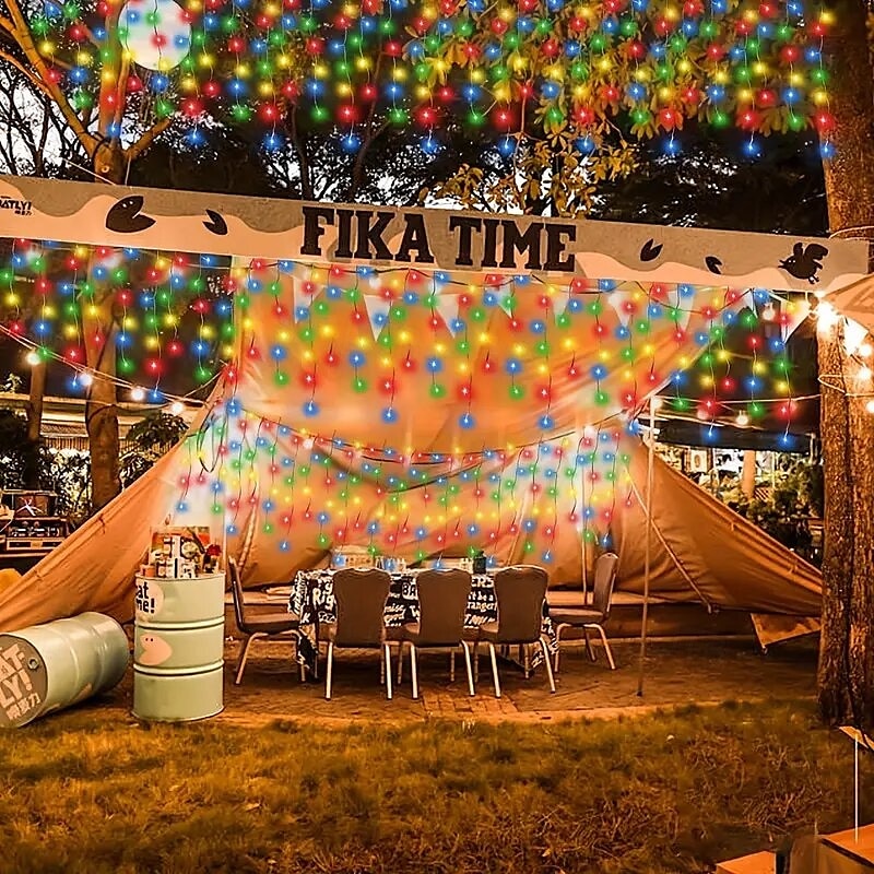 LED Icicle String Lights Xmas Holiday Curtain Lighting 3.5M 5M 216Leds For Xmas New Year Window Christmas Holiday Party Colorful Decoration AC220V 230V 240V EU Plug 2025 - $17.49 –P8
