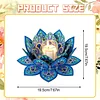 DIY Blue Lotus Diamond Painting Candle Holder