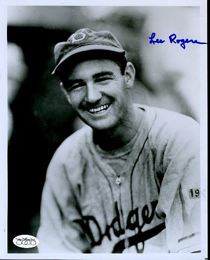 Lee Rogers Brooklyn Dodgers Signed Jsa Sticker 8x10 Photo Poster painting Authentic Autograph