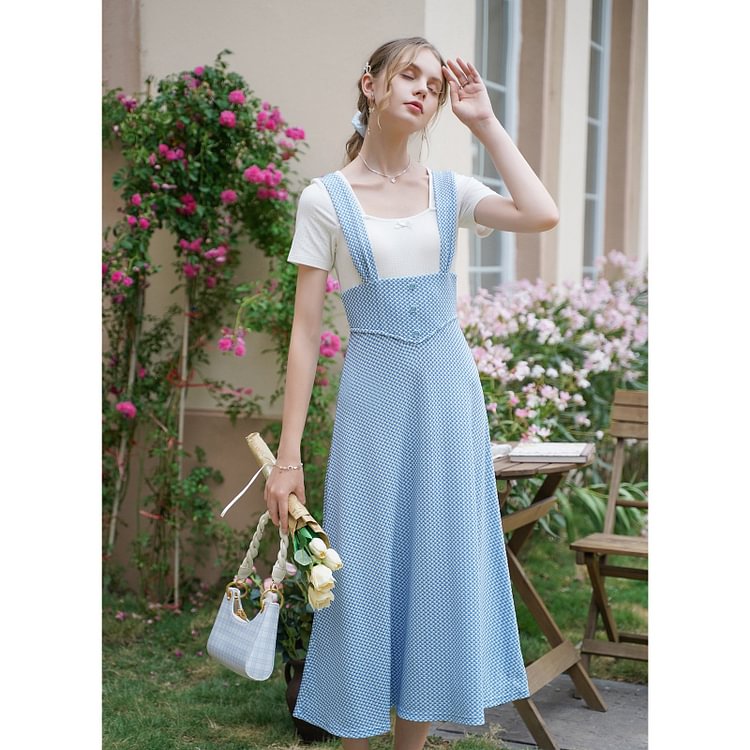 Fairy Tales Aesthetic Cute Fake 2pcs Dress QueenFunky