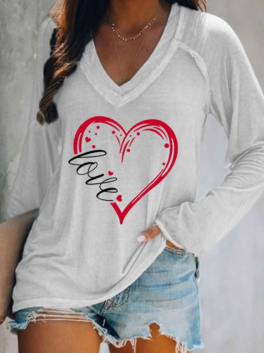 Love Heart Long Sleeve T-shirt