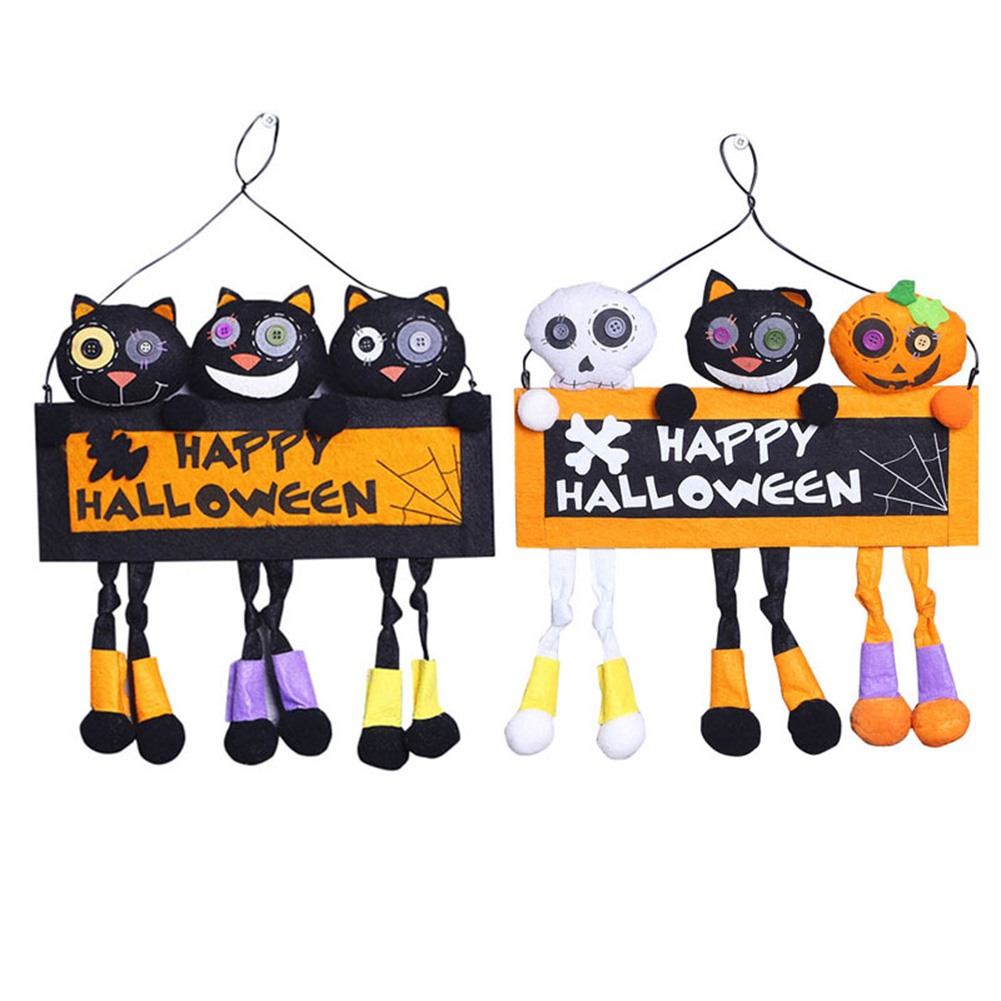 

Halloween Festival Cartoon Horror Wall Hanging Props Non woven Ghost Decor, Black cat, 501 Original