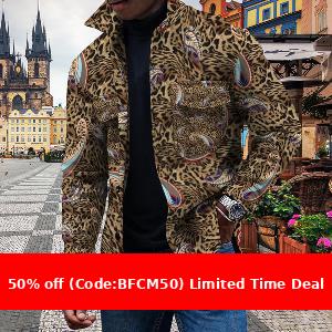 Aonga winter outfits men Men's Double Pocket Creative Multi-Color Diamond-Shaped Barbed Wire Style Printed Pattern Double Pocket Casual aonga