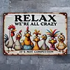 Colorful Cartoon Chickens - Vintage Metal Signs(8*12Inch/12*16Inch) - Chicken