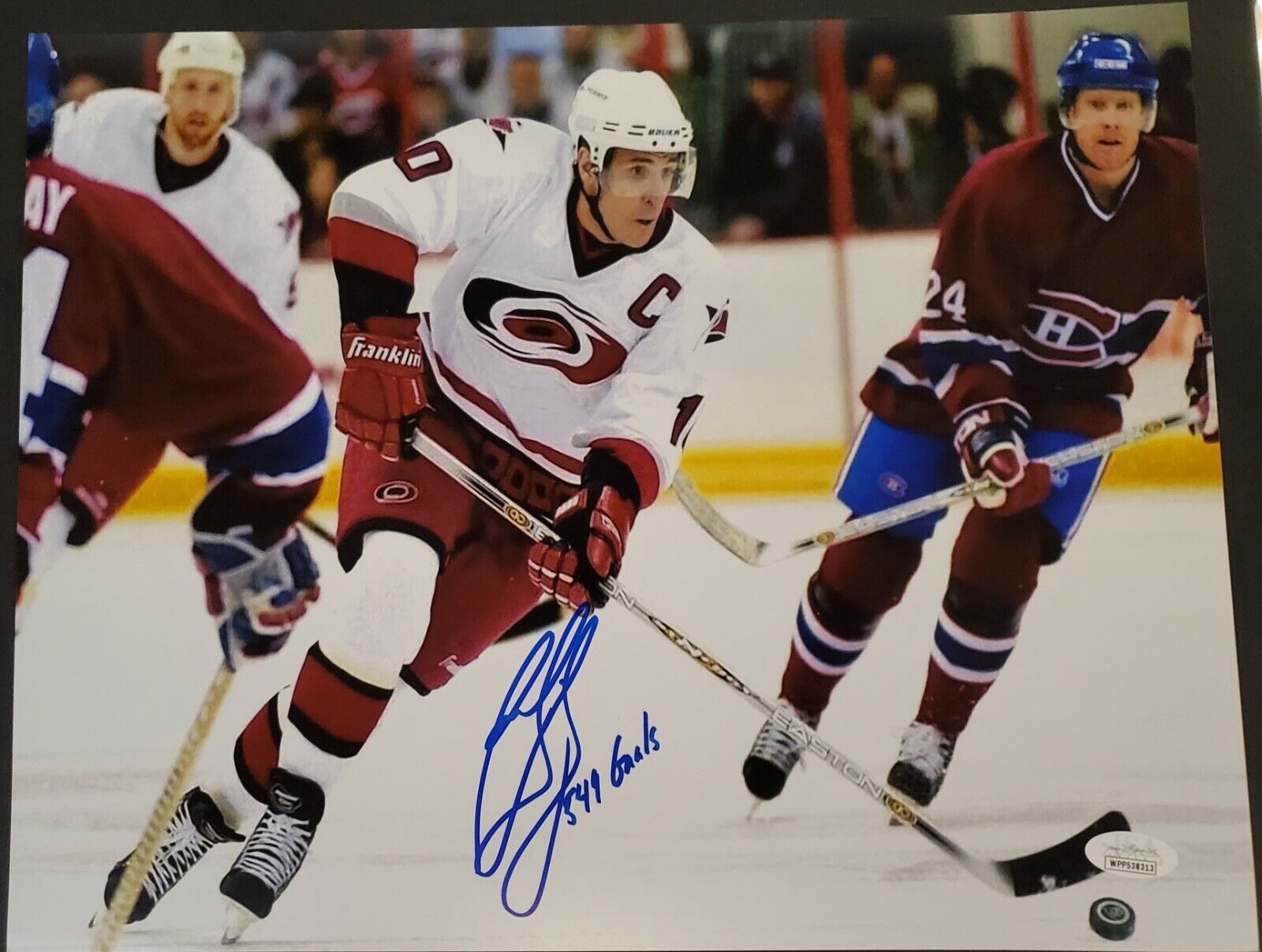 Autographed 11X14 RON FRANCIS 549 Goals