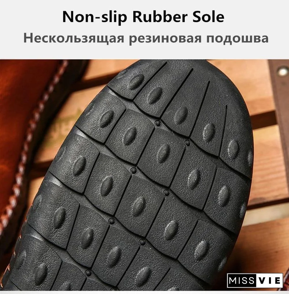 Warm Mens Boots Working Tactical Boots Split Leather Ankle Boots Plush Snow Boots Lace-up Winter Shoes