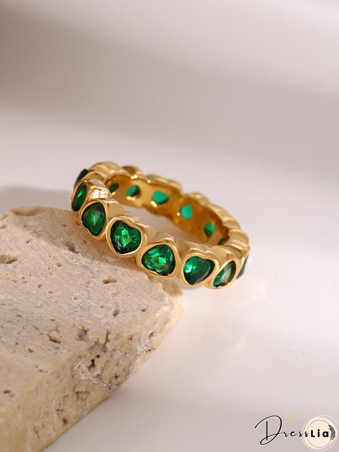 18K Gold-Plated Inlaid Zircon Ring