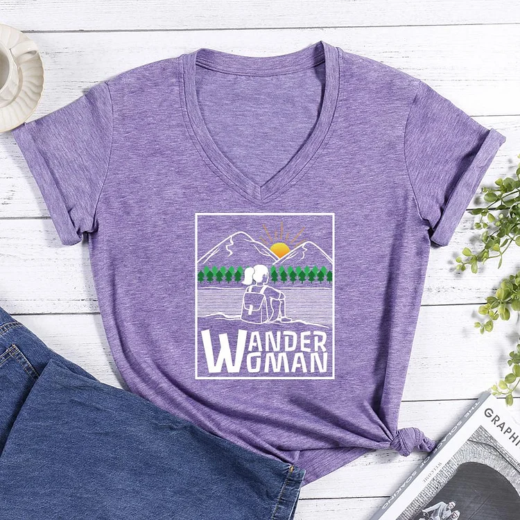 Team Wander Woman V-neck T Shirt