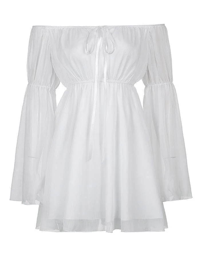 Brownm Long Sleeve Corset Mini Dress