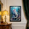 Blaue Meerjungfrau DIY, teilweise Diamantperlen-Malerei-Kunstsets 30x40 cm Spezialform Perlengem&auml;lde Bildkunsthandwerk f&uuml;r Wanddekoration zu Hause