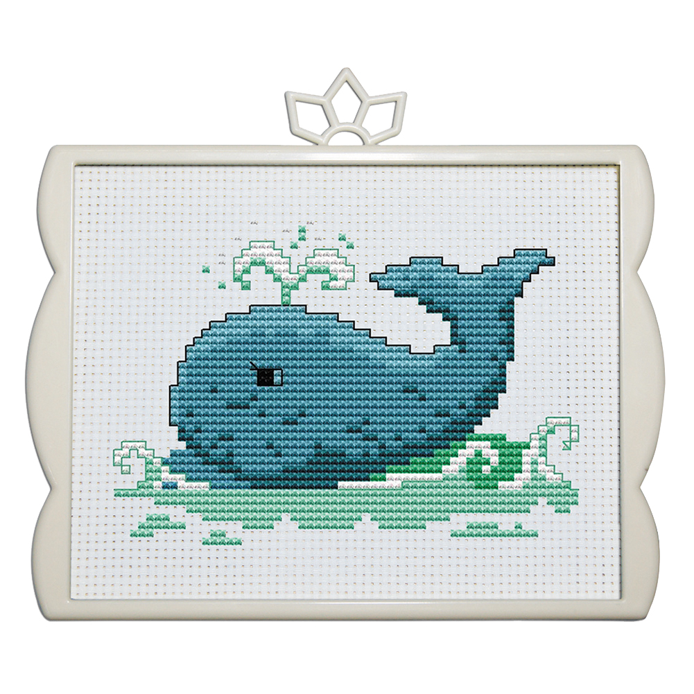 

Whale - 11CT Stamped Cross Stitch - 17*14CM (With Frame), 501 Original