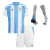 Argentina Home Kids Soccer Jerseys Full Kit Copa America 2024