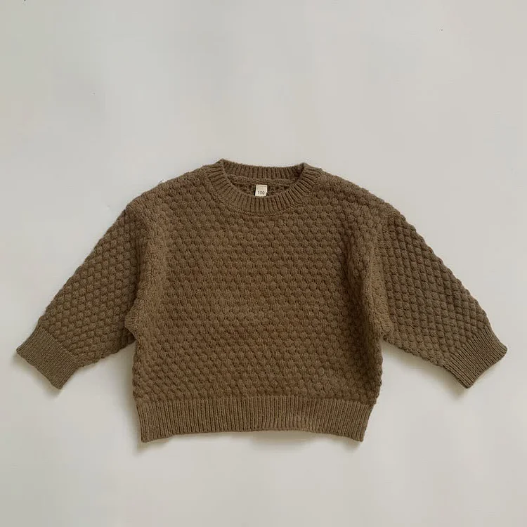 Toddler Boy Solid Color Knitted Sweater