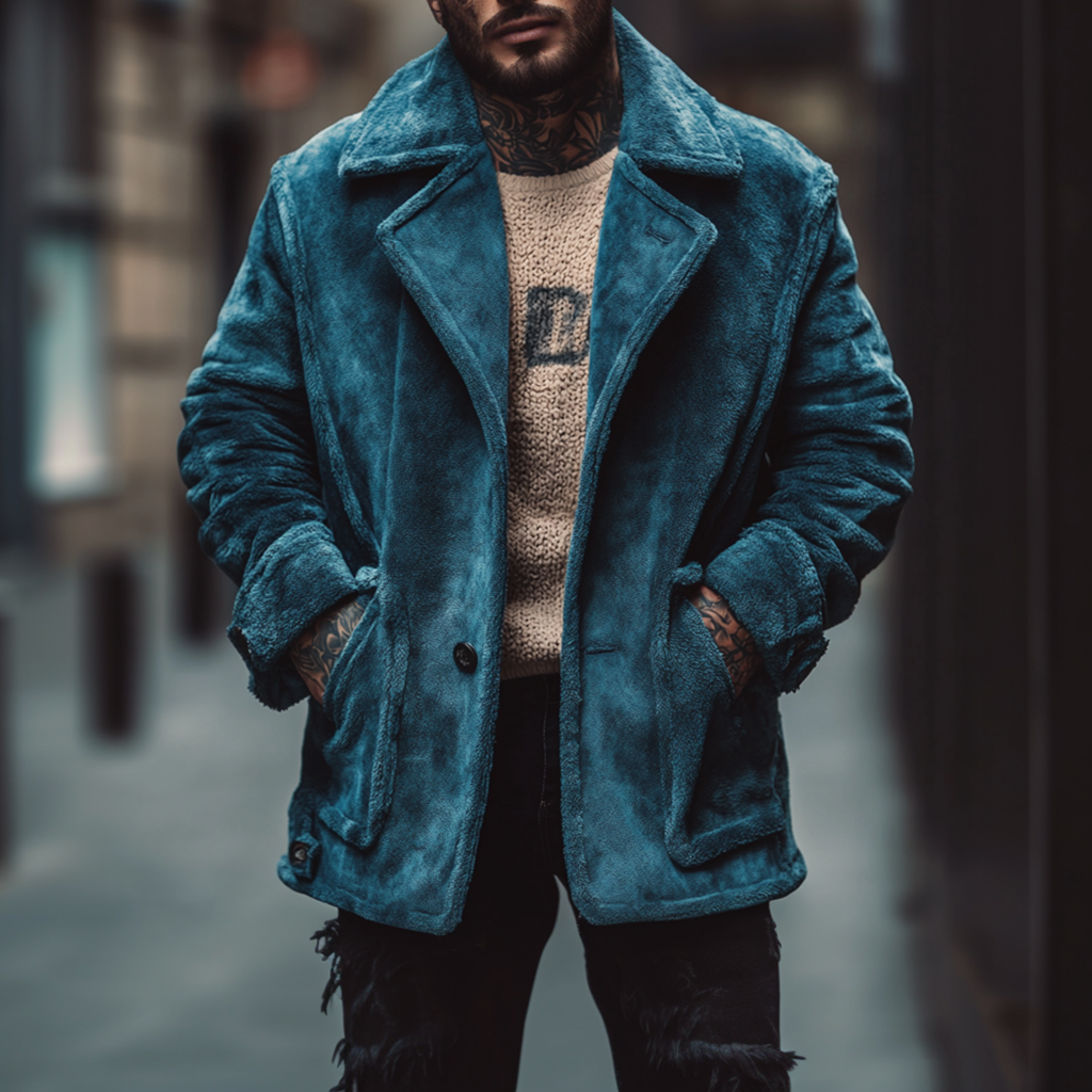 Street Fashion Casual Men's Jacket Jacket Polar Fleece Jacket Jacket-inspireuse