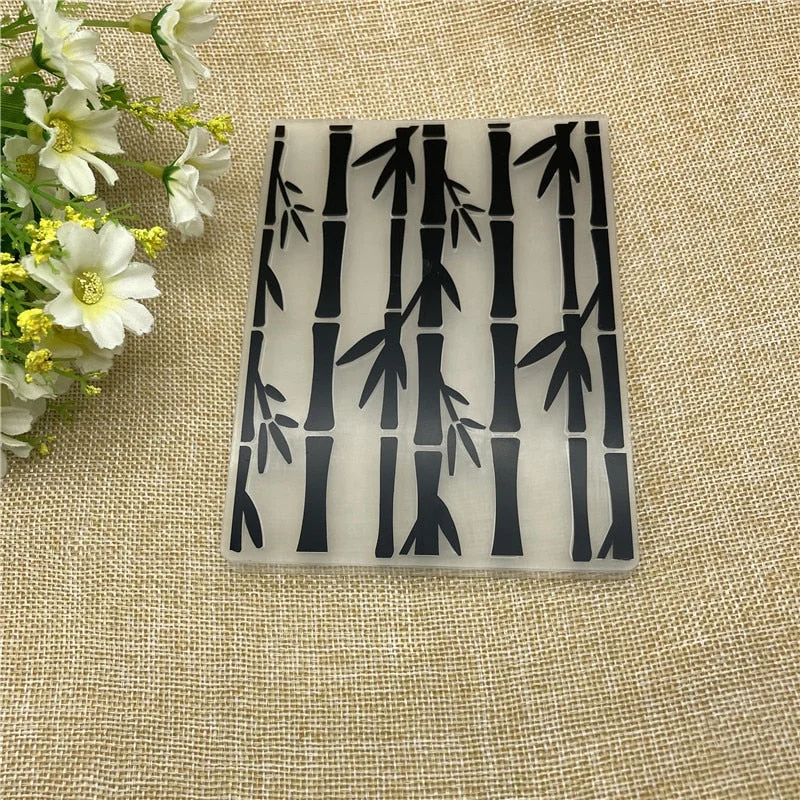 Bamboo message print DIY Plastic Embossing Folders for DIY Scrapbooking Paper Craft/Card Making Decoration Supplies