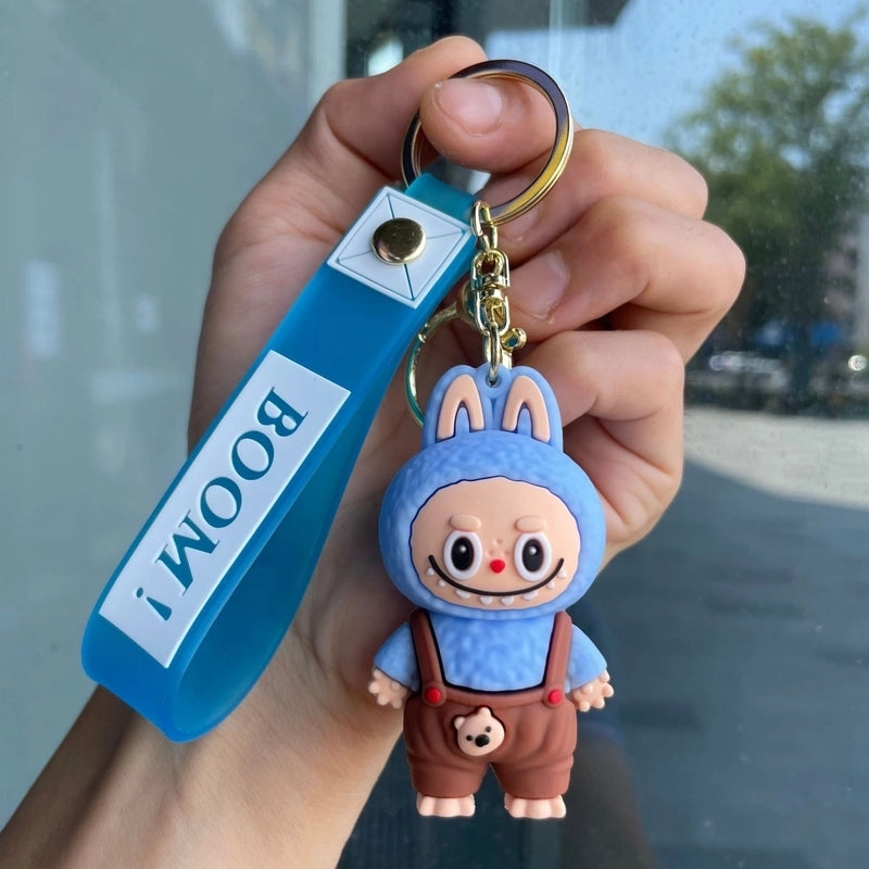 2 Pieces Cute Cartoon Character Pvc Unisex Keychain